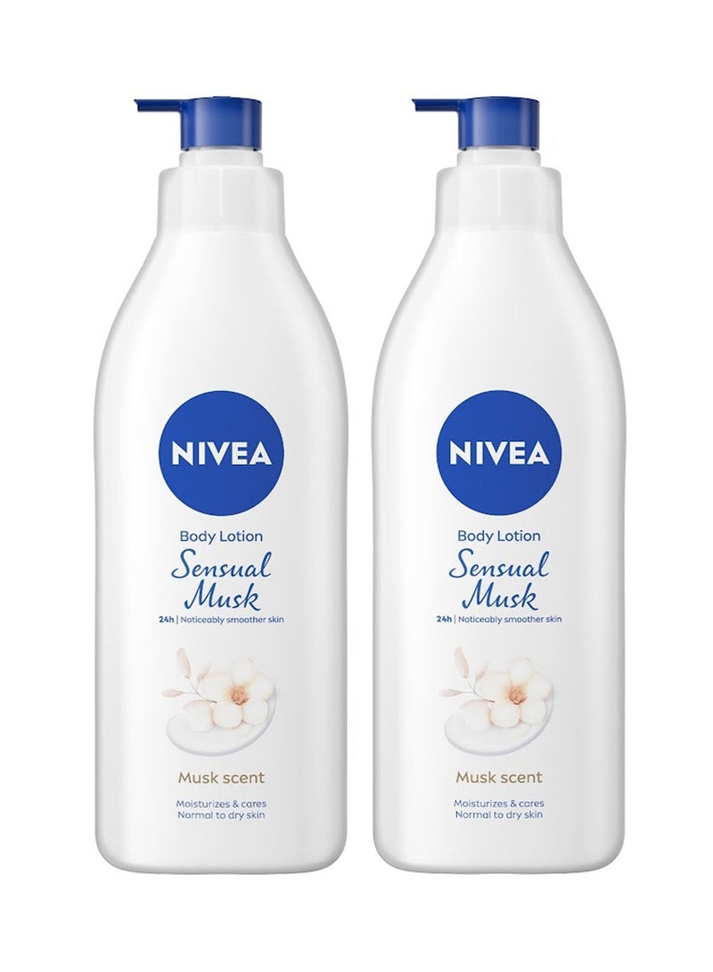 Nivea Pack Of 2 Sensual Musk Body Lotion 400ml - Image 5